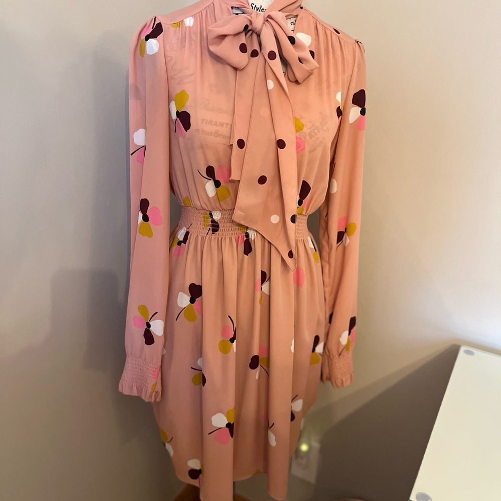 Kate Spade Pink Floral Long Sleeve Dress